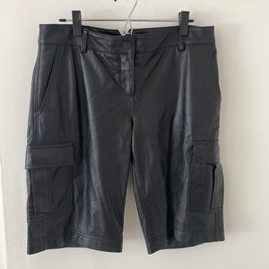 BCBGMAXAZRIA Pierce Leather Cargo Shorts